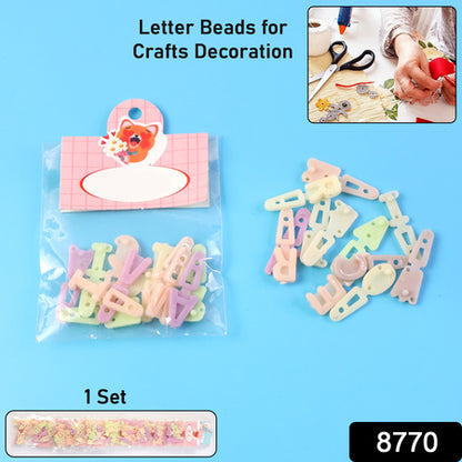 Alphabet Letter Beads Set for Craft Decoration and DIY Projects – Decorative Plastic Letter Beads for Jewelry Making, Art and Creative Activities (1 Set)