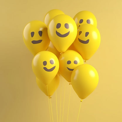 Cartoon Printed Latex Balloons for Birthday, Anniversary, Wedding and Party Decoration – One Color (20 Pieces Set)