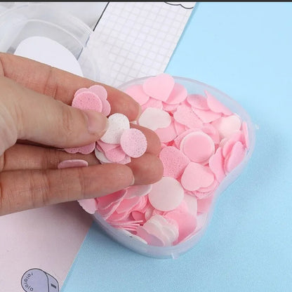 Apple Design Soft Paper Soap – Portable Disposable Soap Flakes for Hand Washing, Travel, School and Daily Hygiene – Cute Apple Shape Soap Paper (1 Pc)