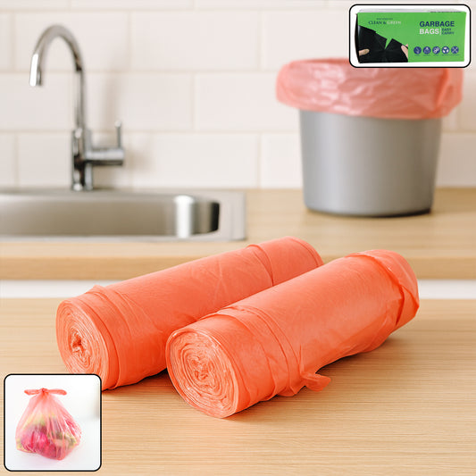 Clean Garbage Bags - (Pack Of 2 Rolls 45x40 Cm) Leak-Resistant • Tear-Proof • Deodorant-Friendly