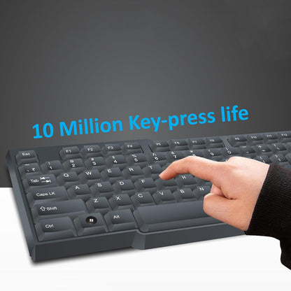 Wired USB Keyboard 104 Keys Ergonomic Plug and Play Keyboard for Home Office Laptop and Desktop Computer (1 Pc)