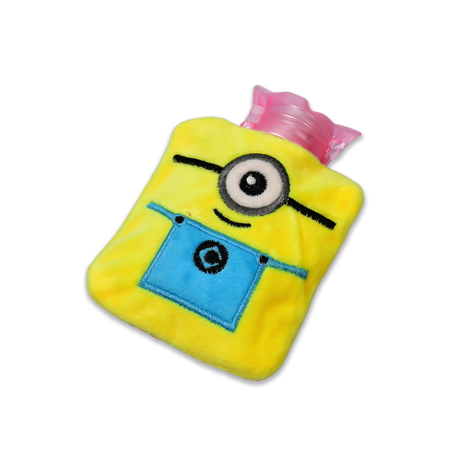 Minions Small Hot Water Bag with Soft Cover – Portable Natural Rubber Heat Therapy Bottle for Pain Relief, Menstrual Cramps, Neck, Shoulder, Back and Hand Warmer