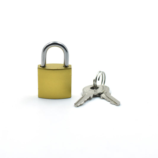 Imitation Copper Multipurpose Padlock with 2 Keys Metal Security Lock for Door Locker Cabinet Gate and Bags (1 Pc)