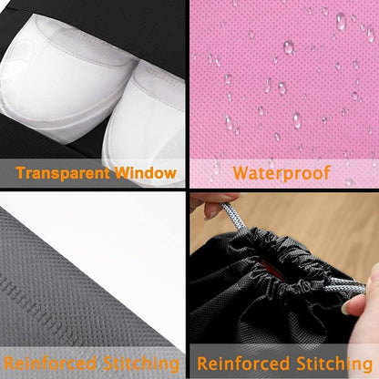 Travel Portable Shoe Storage Bag with Transparent Window (1 Pc)
