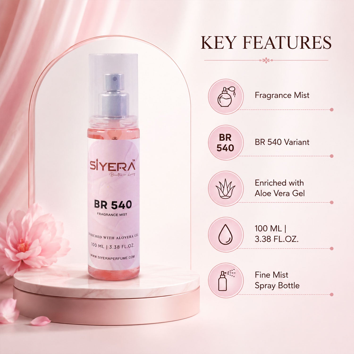 Unisex Fragrance Mist Body Spray | Long Lasting Aloe Vera Enriched Daily Wear Body Mist BR 540, 100 ml