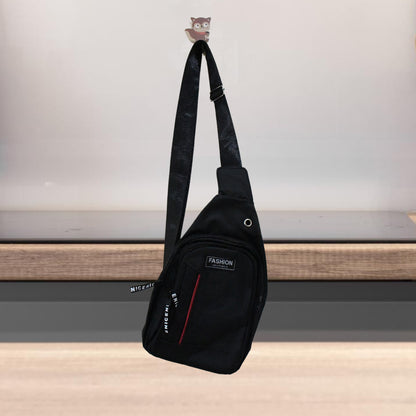 Waterproof Anti-Theft Crossbody Sling Bag with USB Charging Port, Earphone Port and Four Zipper Pockets for Men and Women