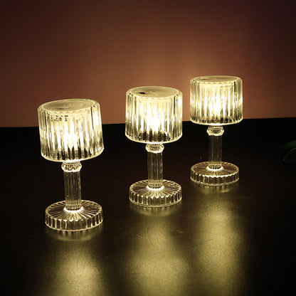 Set of 6 LED Crystal Effect Table Lamps Battery Operated Decorative Mini Desk Lights for Home Restaurants Weddings Festive Decor Diwali Table Centerpiece Lights