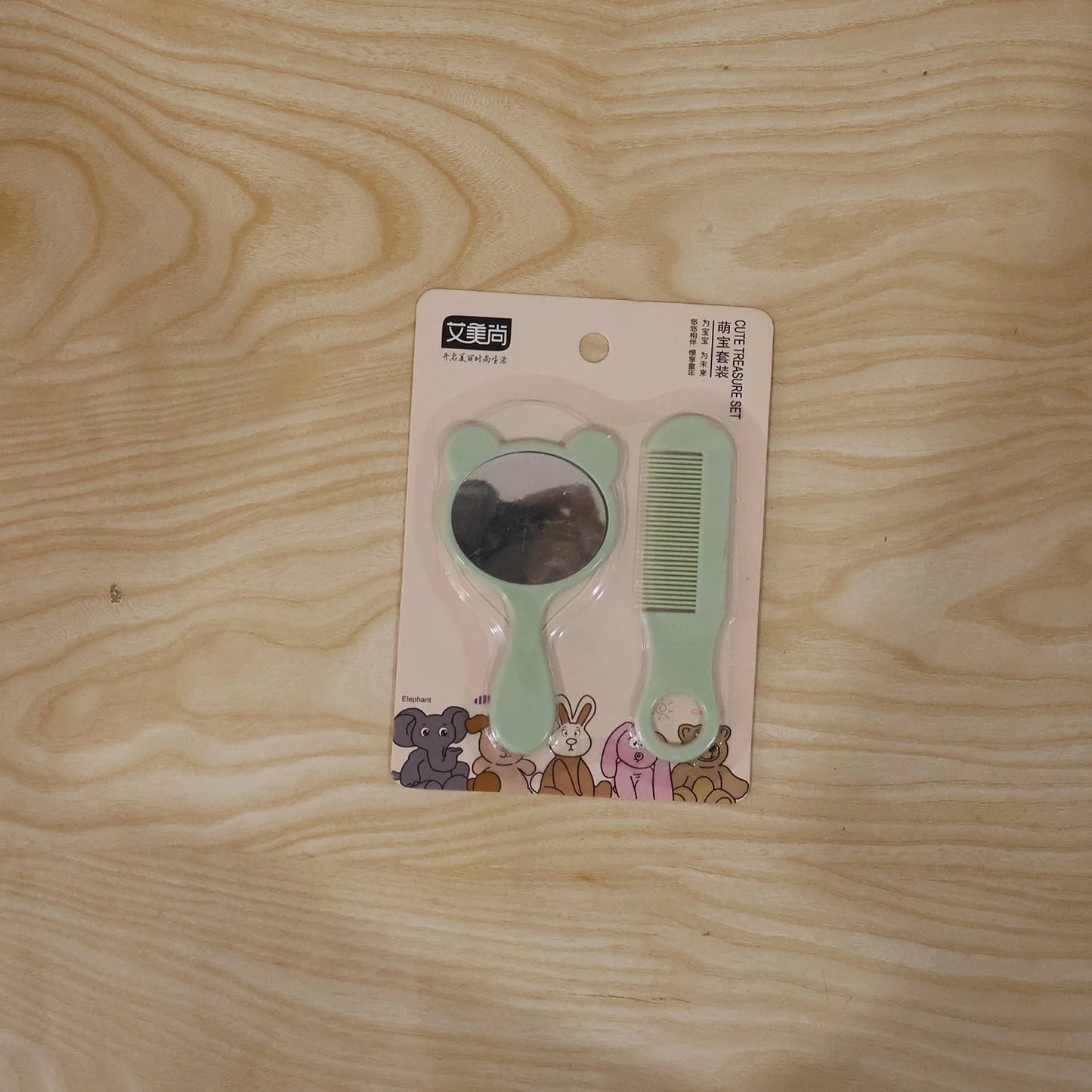 2 in 1 Comb and Mirror Grooming Kit Cute Handheld Vanity Mirror with Hair Comb Set for Girls Women and Travel (1 Set)