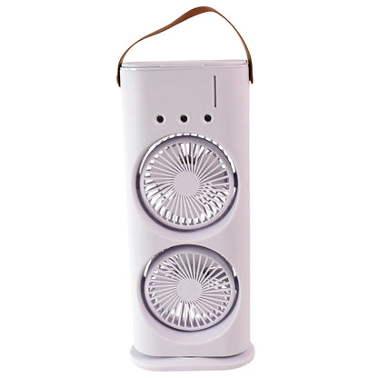 Electric Fan Desktop Double-head Powerful Air Cooler (1 Pc With Remote)