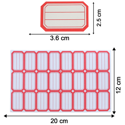 50 Sheets Self-Adhesive Label Stickers – Rectangular Labels for Shipping, Organizing, and Personalization