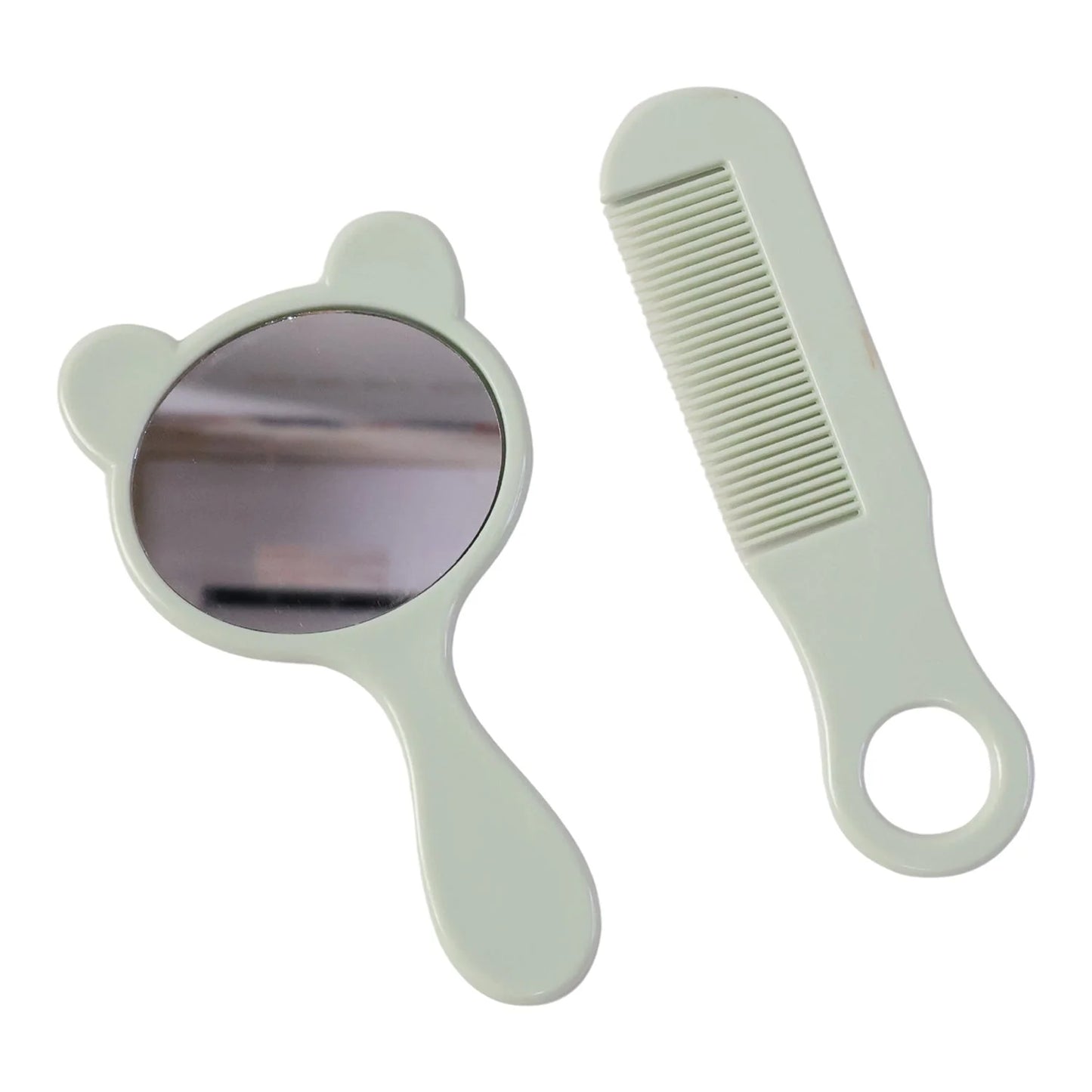 2 in 1 Comb and Mirror Grooming Kit Cute Handheld Vanity Mirror with Hair Comb Set for Girls Women and Travel (1 Set)
