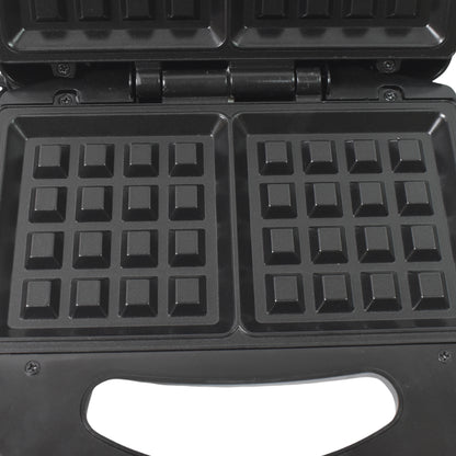 Electric Non-Stick Waffle Maker – 2 Slice Square Waffle Machine with Indicator Lights and Cool Touch Handle for Crispy Homemade Waffles