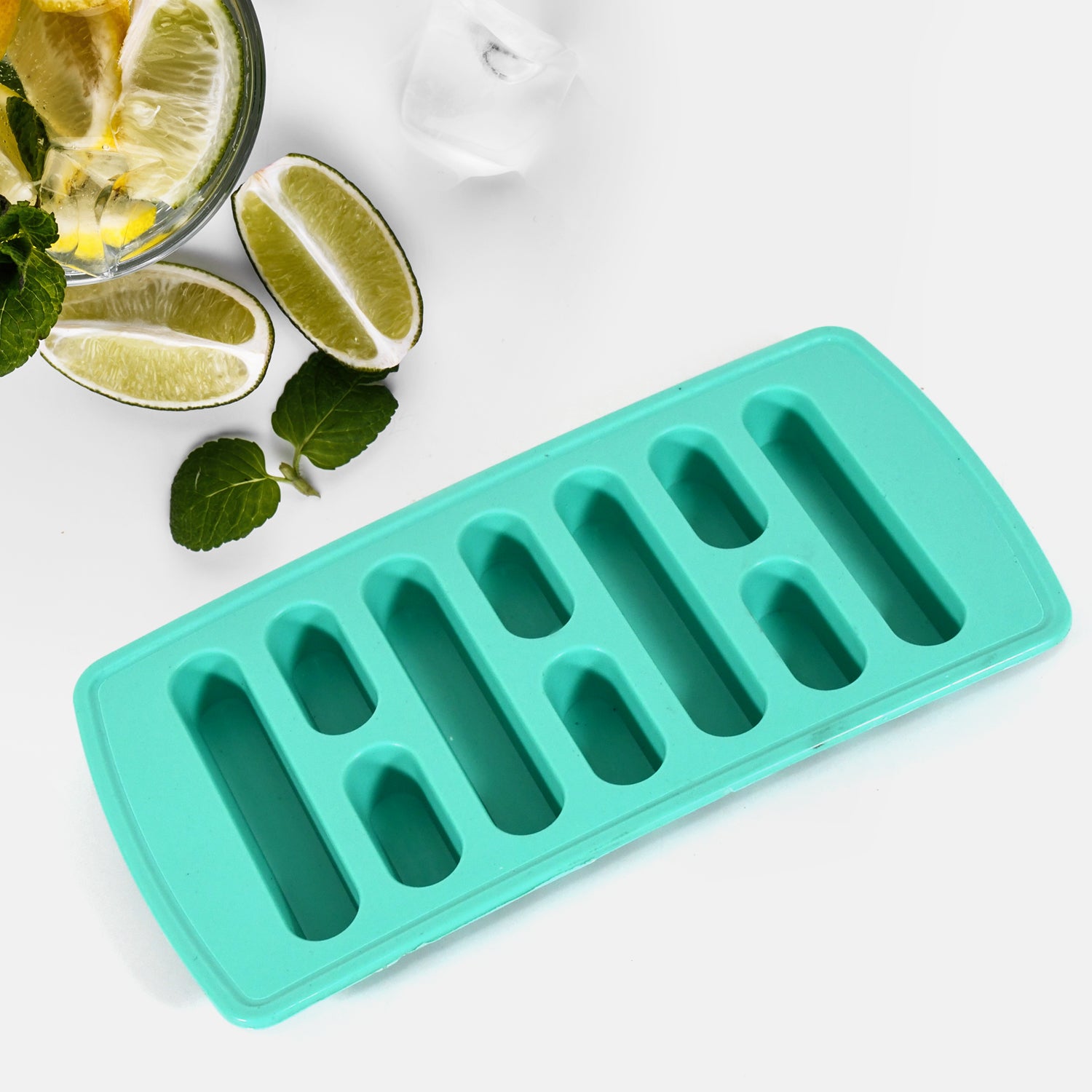 Fancy Ice Cube Tray for Freezer, Reusable Plastic Ice Cube Mold for Home Kitchen, Cold Drinks, Juice and Everyday Ice Making (1 Pc)