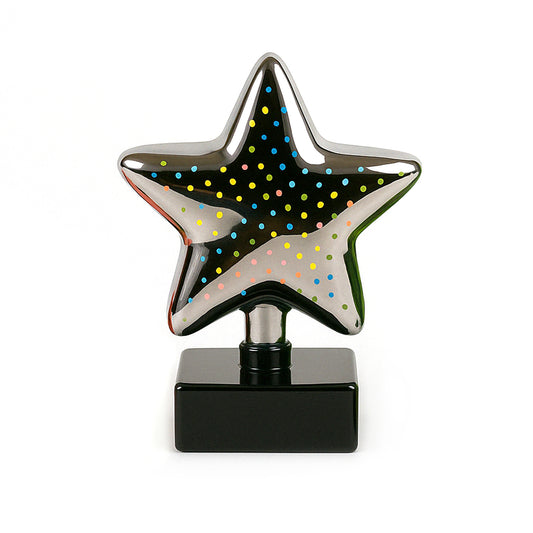 Star-shaped 3d Illusion Decorative Led Night Lamp (1 Pc) Battery Operated Tabletop Lamp | Bedroom • Living Room • Home Décor