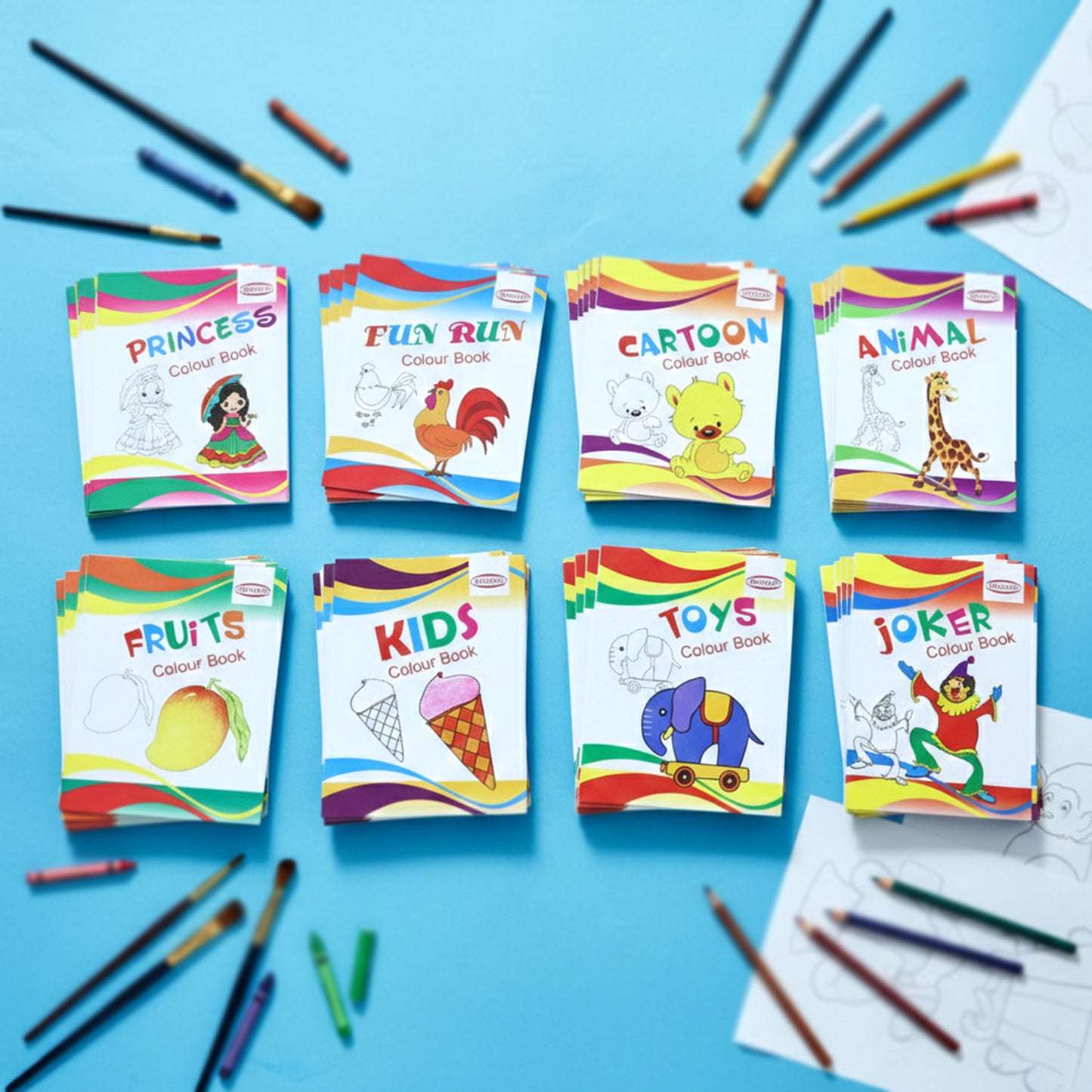 Kids Educational Colouring Book Set with Multiple Themes for Fun Learning and Creative Drawing Activities – 40 Pieces