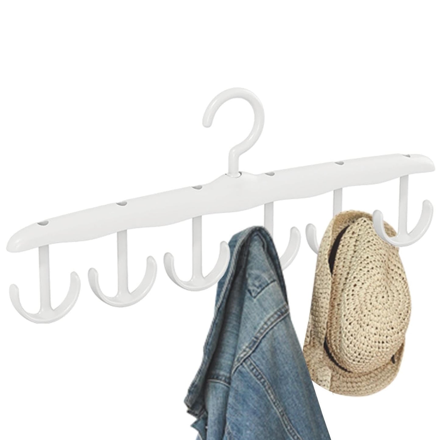 Tank Top Hanger 12 Hook Rotatable Space Saving Closet Organizer for Tank Tops Bras Camisoles Scarves Belts and Accessories (1 Pc)