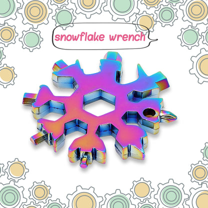 Durable Portable 18 In 1 Snowflake Multi-tool Snowflake Bottle Opener Flat Phillips Screwdriver Kit Wrench