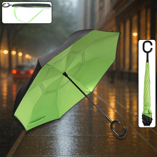C-Shaped Handle Sun & Rain Protection Umbrella | Foldable UV Protection Travel Umbrella for Kids & Adults