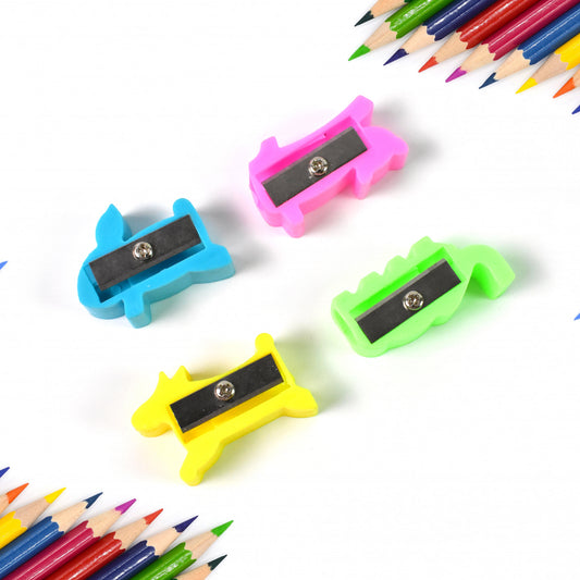 Plastic Small Cute Pencil Sharpener (1 Pc Mix Design Color)