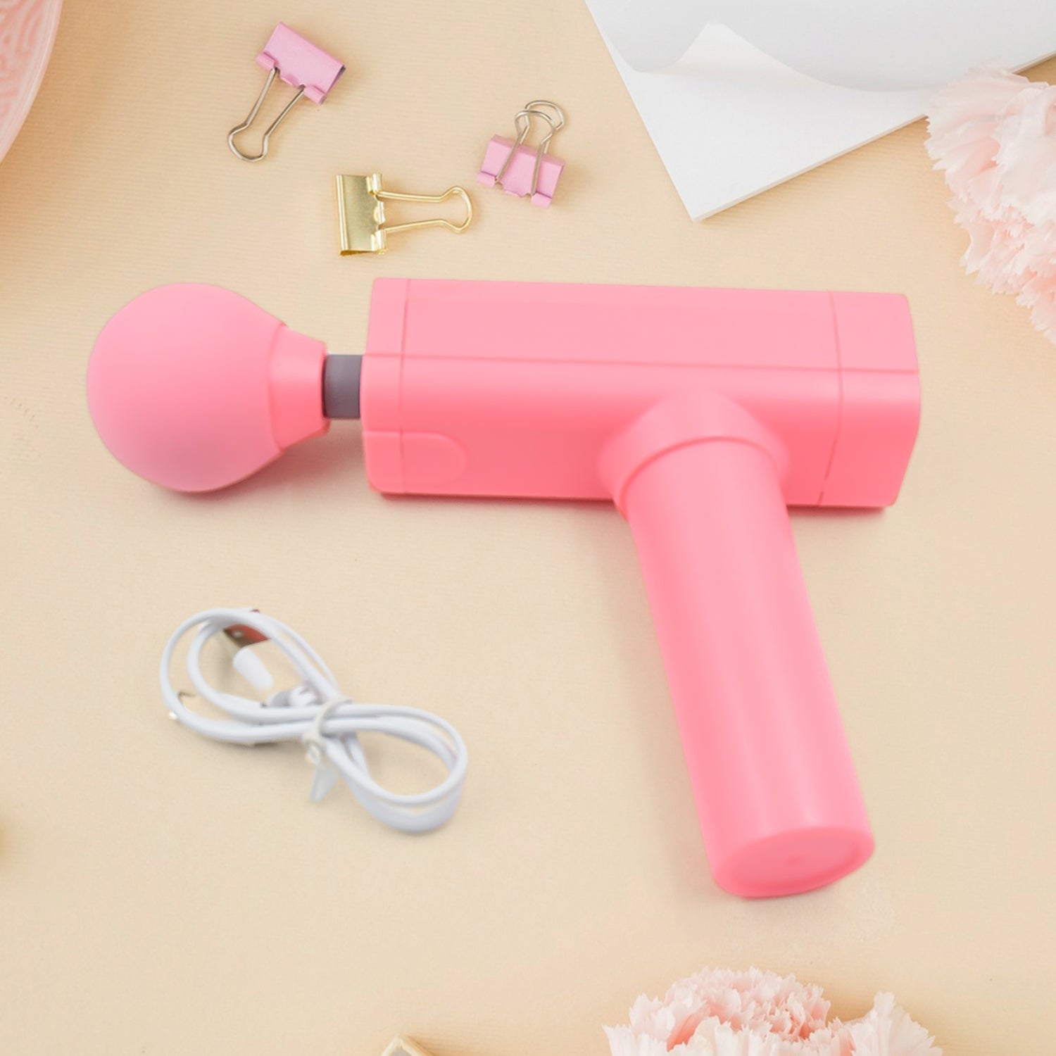 Massage Gun Deep Relax | Powerful USB Rechargeable Handheld Muscle Massager (1 Pc)