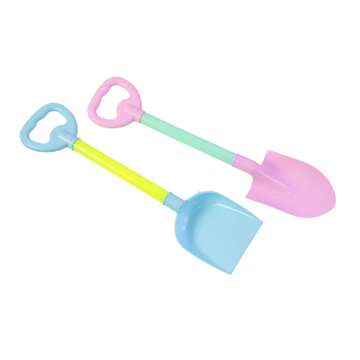 Kids Beach Sand Shovel Toy Set of 2 | Colourful Plastic Digging Shovel and Scoop for Beach, Garden and Outdoor Play