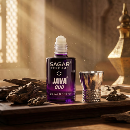 Sagar Java Oud Roll On Attar, Alcohol Free Long Lasting Woody Perfume Oil for Men and Women, 9.9 ml