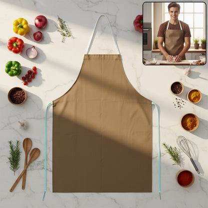 Premium Full-Cover Chef Apron for Kitchen – Durable Daily-Use Apron with Adjustable Neck Strap and Long Waist Ties for Men & Women