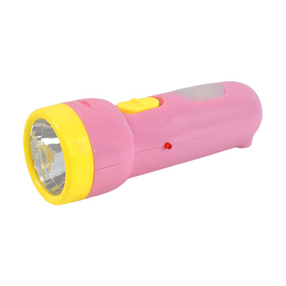 2-in-1 Rechargeable Small Handy LED Torchlight Portable Emergency Flashlight for Home Outdoor Travel and Tracking (1 Pc)