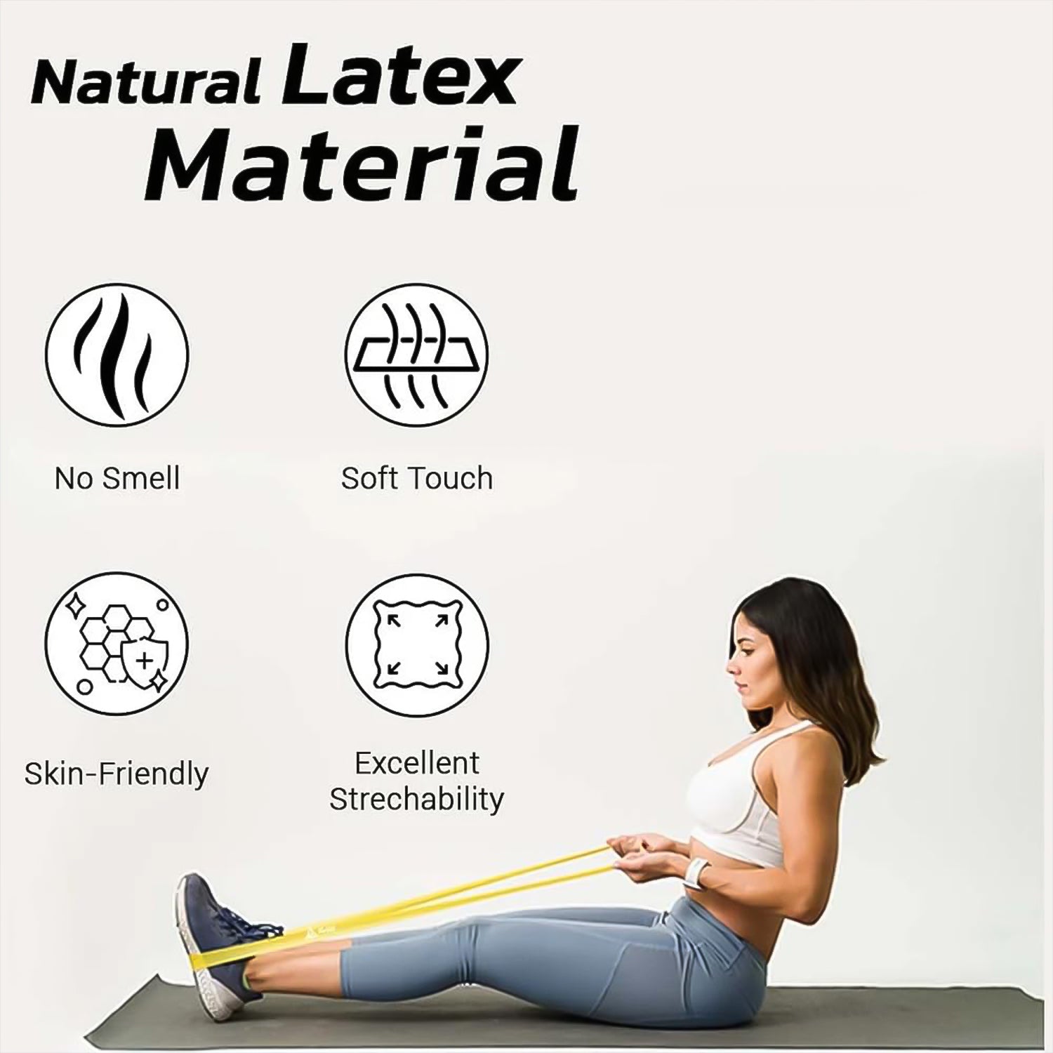 High-Strength Resistance Loop Band for Fitness, Yoga, Strength Training & Full Body Workouts – Heavy-Duty Elastic Power Band (2080mm x 22mm) | 1 Pc