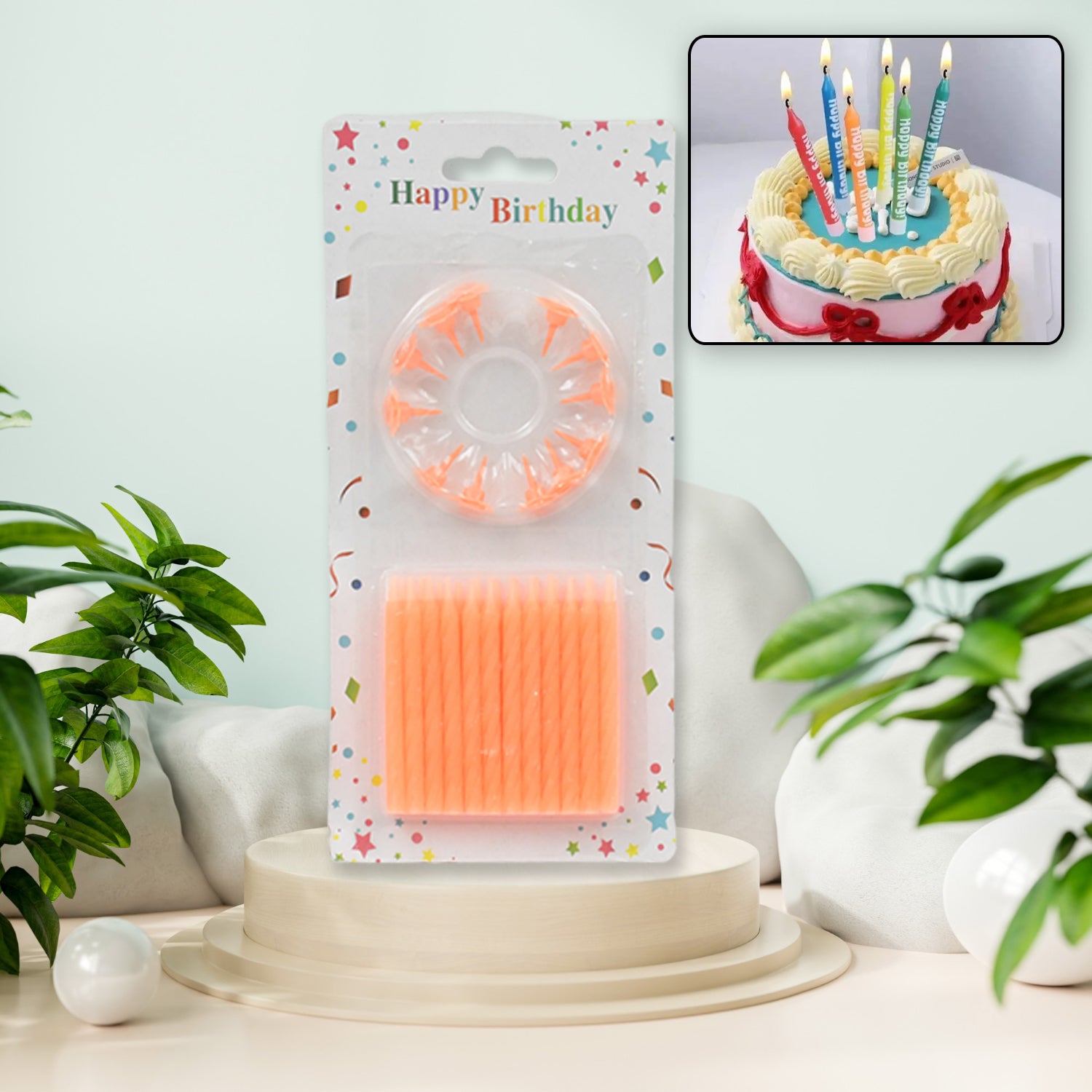 Birthday Party Cake Candles Multicolor Decorative Celebration Candles for Birthday Cakes and Special Occasions Pack of 24