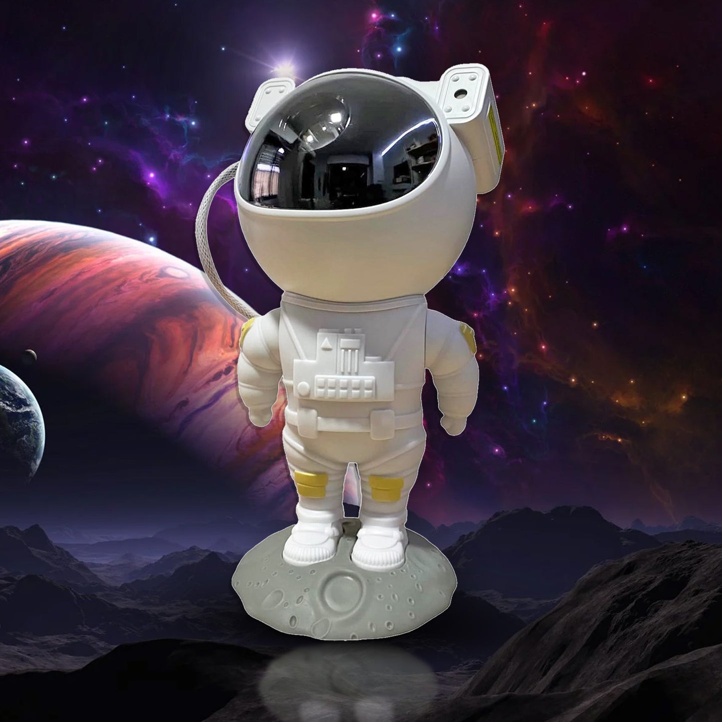 Astronaut Galaxy Star Projector Night Light with Remote Control and Timer 360° Rotating Space Nebula Sky Lamp for Kids Bedroom Room Decor