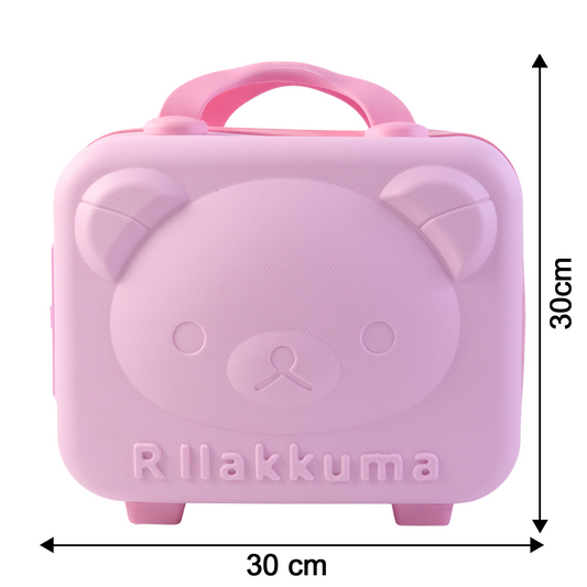 Kids Bear-Shaped Hard Shell Storage Carry Case with Handle, Spacious Inner Compartments & 3-Digit Number Lock for Travel, School & Home Organization