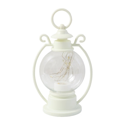 LED Decorative Storm Lantern Light Vintage Hanging and Tabletop Lamp for Home Café Festive Party Decoration Battery Operated Warm White Light (1 Pc)