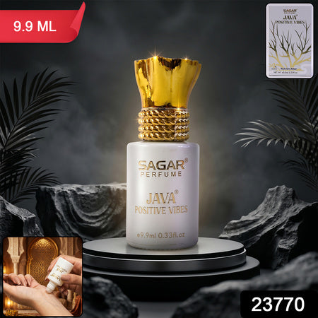 Sagar Java Positive Vibes Roll On Attar, Alcohol Free Long Lasting Fresh Perfume Oil for Men and Women, 9.9 ml