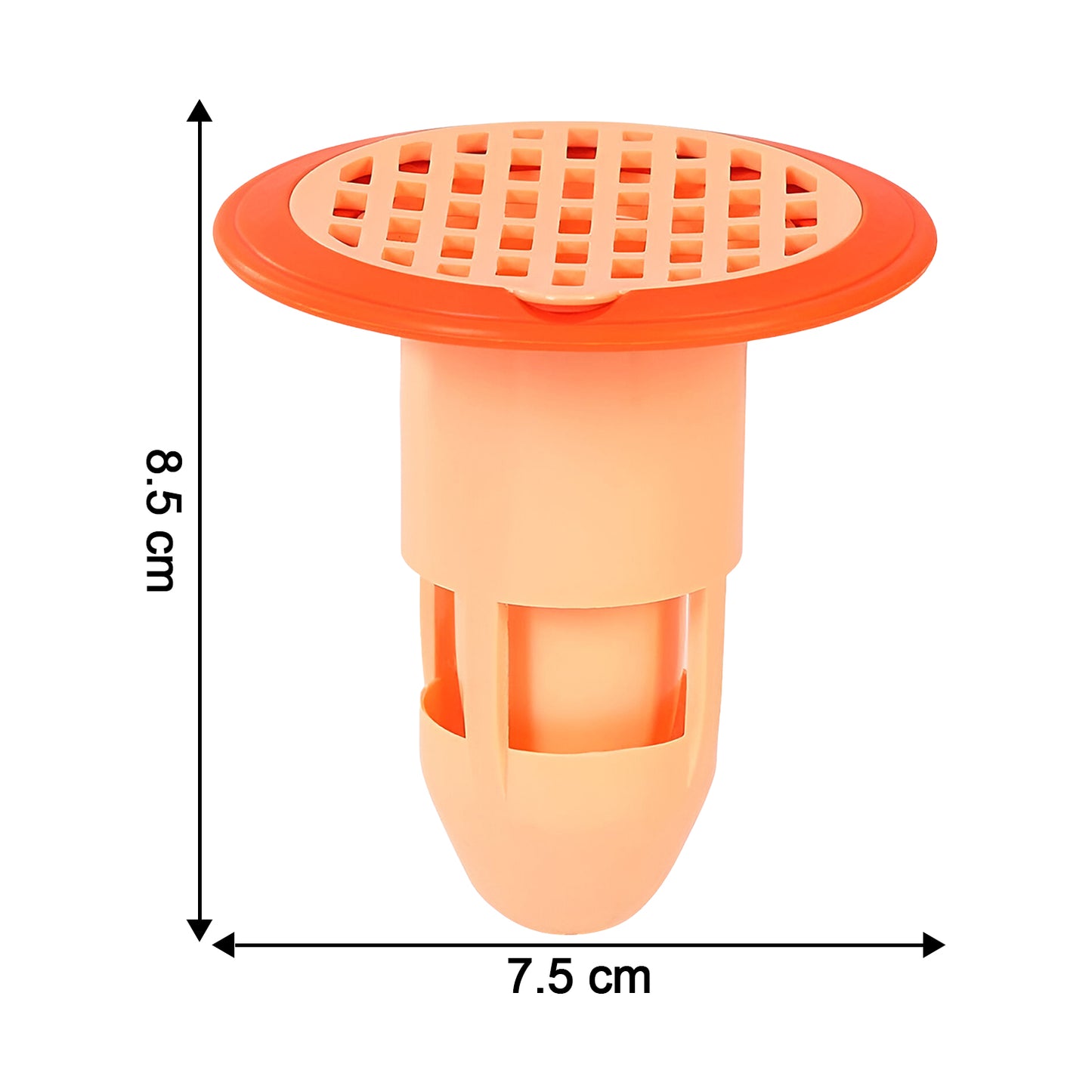 Bathroom & Kitchen Floor Drain Cover with Built-In Hair Catcher – Anti-Clogging Plastic Drain Strainer for Washbasin, Shower & Sink Outlet (1 Pc)