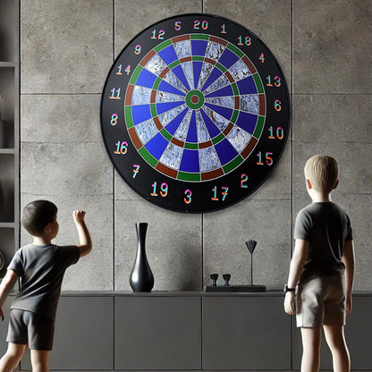Magnetic Dart Board Game Set with 6 Soft Tip Magnetic Darts – Safe Indoor and Outdoor Target Game for Kids and Adults (1 Set)