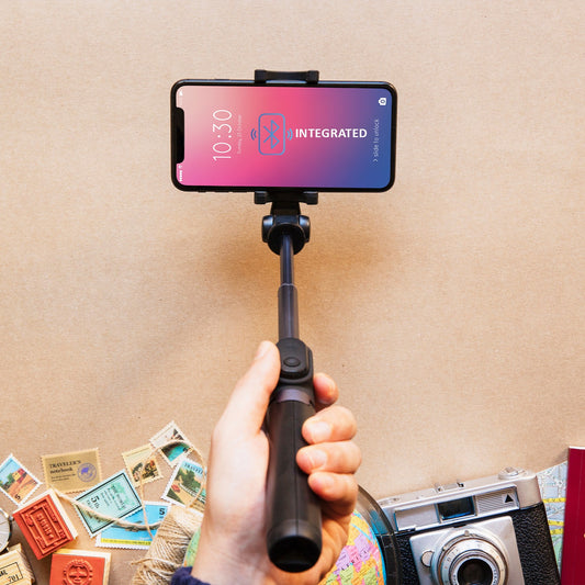 Bluetooth Selfie Stick with Wireless Remote and Portable Mobile Tripod Stand for Smartphones (1 Pc)