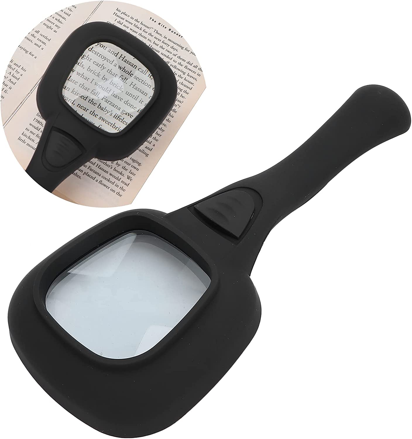 Handheld Magnifying Glass with 6 LED Lights – Illuminated Reading Magnifier for Seniors, Inspection, Coins &amp; Jewelry (1 Pc)
