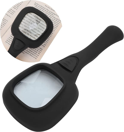 Handheld Magnifying Glass with 6 LED Lights – Illuminated Reading Magnifier for Seniors, Inspection, Coins &amp; Jewelry (1 Pc)