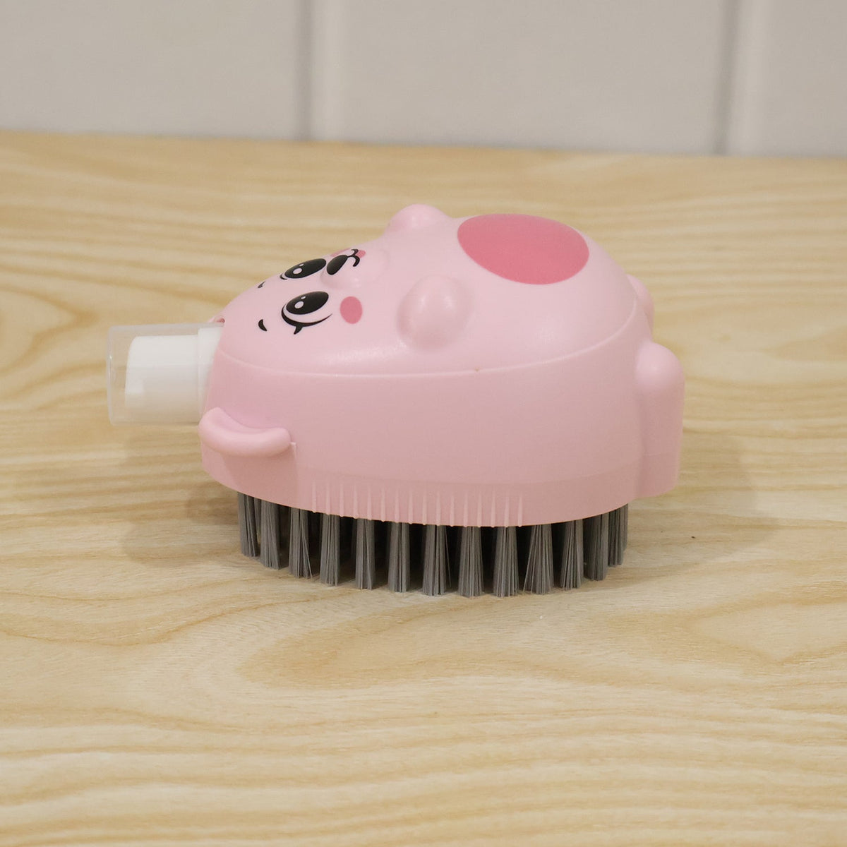 2 in 1 Plastic Soap Dispenser Cleaning Brush with Liquid Holder and Firm Bristles