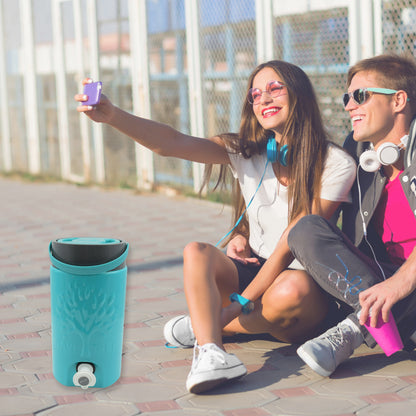 Insulated Plastic Water Rover Jug with Tap 3000ML Portable Water Storage Camper Jug Hot and Cold Beverage Dispenser with Sturdy Handle