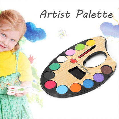 Non-Toxic Watercolor Painting Set with Artistic Palette and Paint Brush – Creative Sketch and Art Kit for Kids