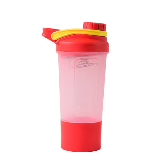 Supermom Premium Booster Gym Shaker Bottle with Mixing Ball 550ml Leak Proof Protein Shaker for Fitness Sports Travel and Daily Nutrition Drinks (1 Pc)