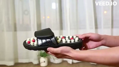 Acupressure & Magnetic Therapy Paduka Slippers for Men & Women | Full Body Blood Circulation, Pain Relief, Reflexology Foot Massager Sandals