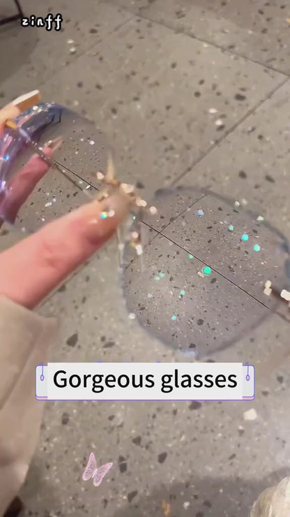 Photochromic Color Changing Sunglasses for Women | Full Rim Square Round Metal Frame