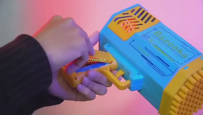 Big Rechargeable Powerful Bubble Gun with 69 Holes – Rocket Boom Bubble Blower Toy for Kids & Adults