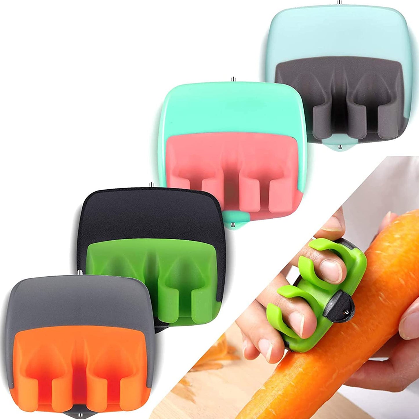 Hand Palm Vegetable Peeler with Rubber Finger Grip for Potato, Fruits, Cucumber and Kitchen Cooking (1 Pc)
