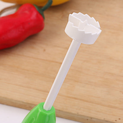 Veg Drill Vegetable Spiralizer and Corer Tool – Stuffed Vegetable Digging and Hollowing Kit with 4 Interchangeable Drill Heads
