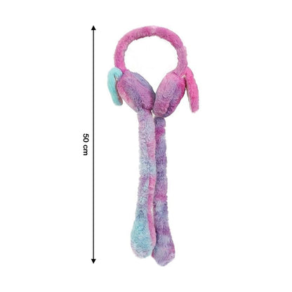 Soft Plush Winter Earmuffs for Kids with Long Hanging Straps, Comfortable Noise-Shielding Ear Covers for Cold Weather Outdoor Use & Daily Wear (1 Pc)