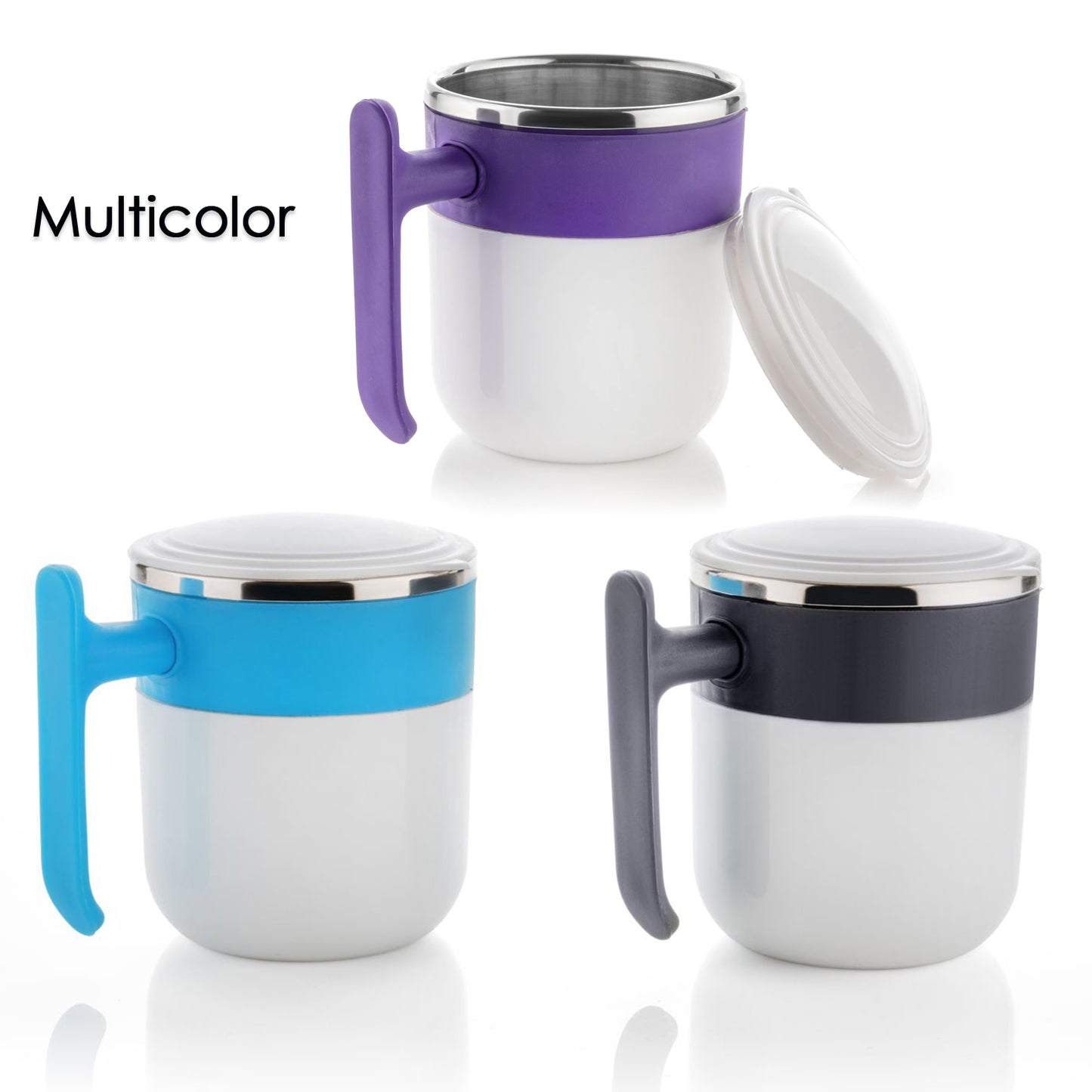 Stainless Steel Lid Cover Hot Coffee/Tea Mug (1 Pc )